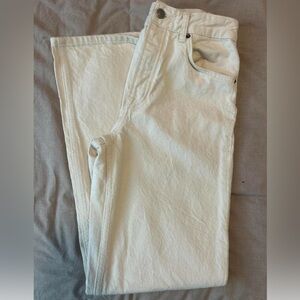 Zara Cream Flare & Wide Leg Jeans